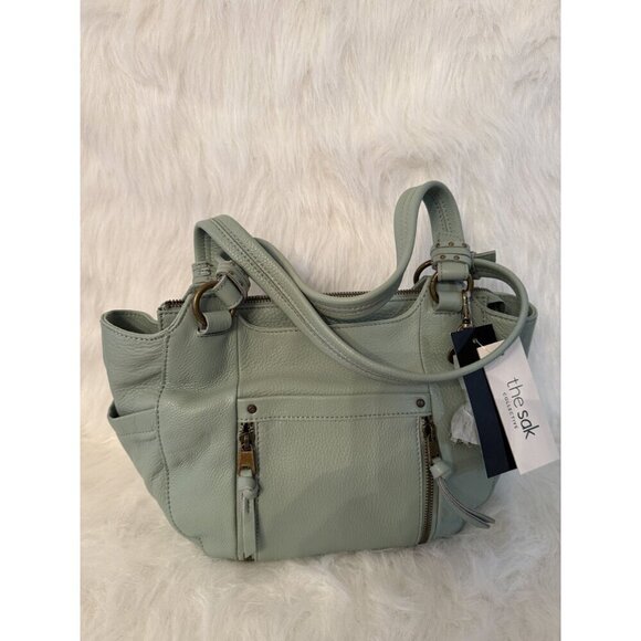 The Sak Collective Mint Kori Leather Satchel - Picture 2 of 8